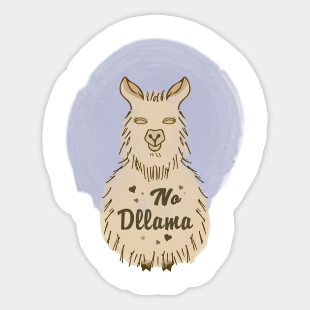 Hand Drawn Illustrations No Drama Llama No Dllama Llama Gift Sticker by DANPUBLIC